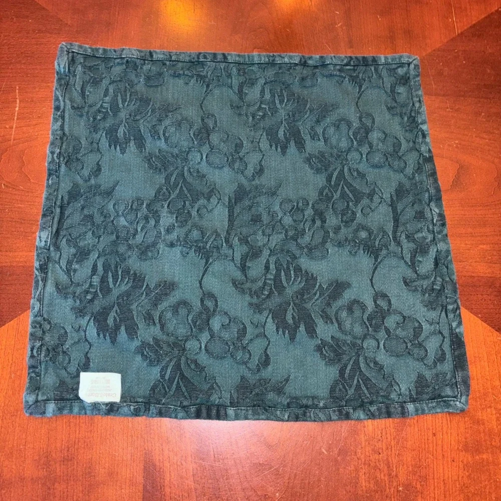 Crate & Barrel‎ | Vintage | Jacquard Floral Damask Cloth Napkins Set of 8 17x17